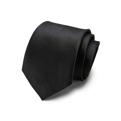 Men's Solid Smooth Finish Tie Classic Necktie 57 Inch Length 3.1 Inch Width Formal Business Accessory