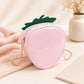 Strawberry Shaped Crossbody Bag with Chain Strap and Zip Closure