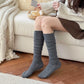 6pk Cable Knit Knee-High Socks - Warm Textured Socks for Casual Winter & Cozy Daily Wear