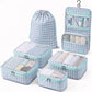 6 Piece Travel Packing Cube Set with Hanging Toiletry Bag