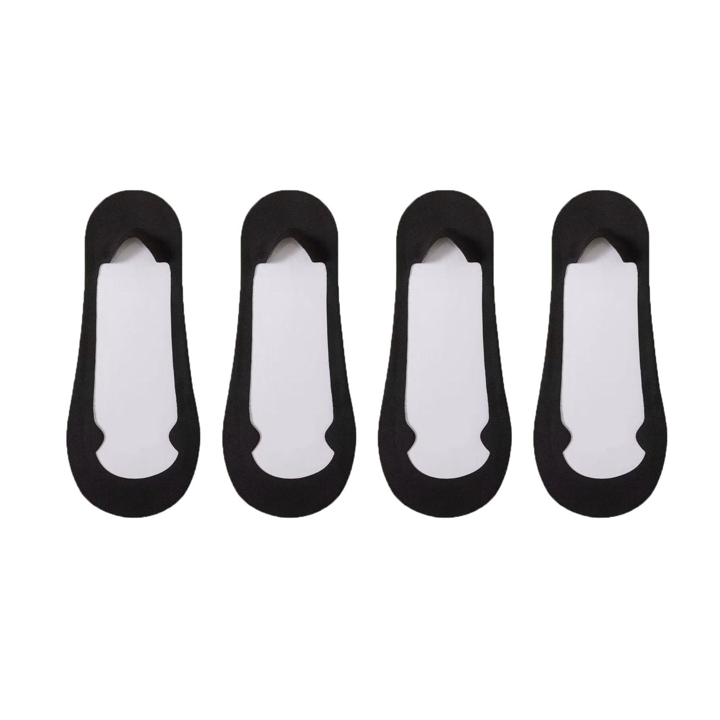 Ultra Low Cut No Show Socks with Anti-Slip Silicone Grip and Seamless Toe Protection 4-Pack