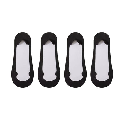 Ultra Low Cut No Show Socks with Anti-Slip Silicone Grip and Seamless Toe Protection 4-Pack