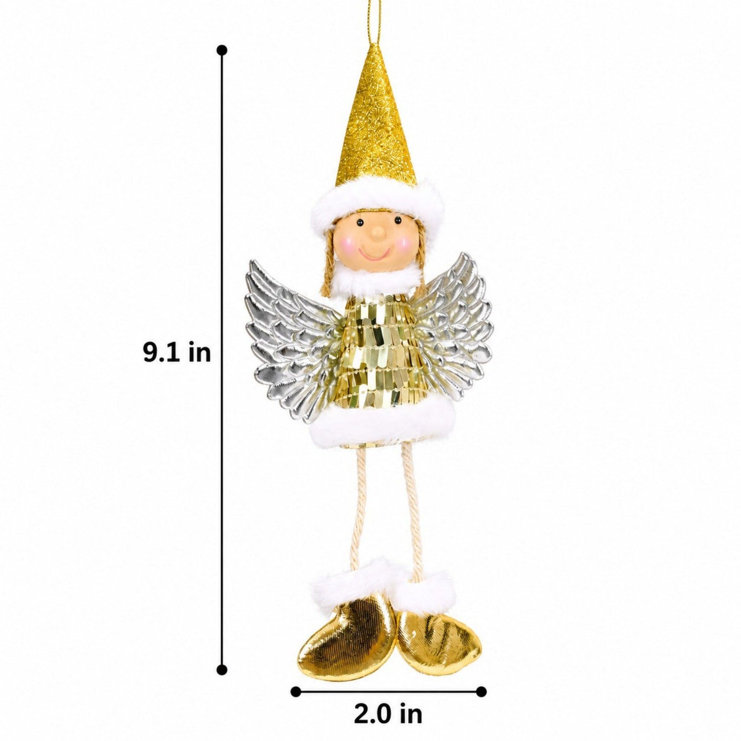 2pk Sequin Angel Christmas Tree Ornaments