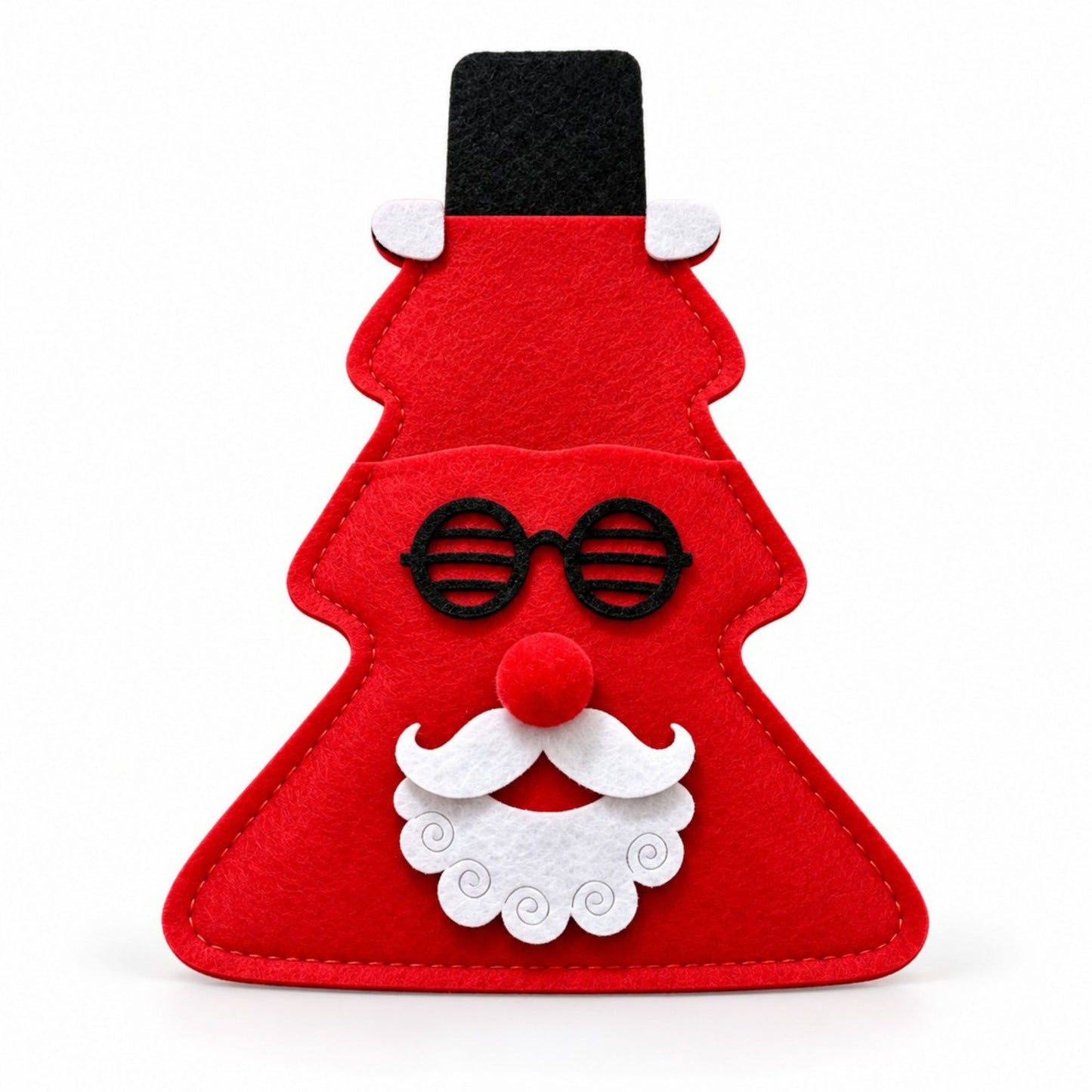 4pk Christmas Tree Santa Silverware Holders