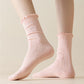 Summer Ribbed Ankle Socks with Bow Embroidery Casual 5Pk
