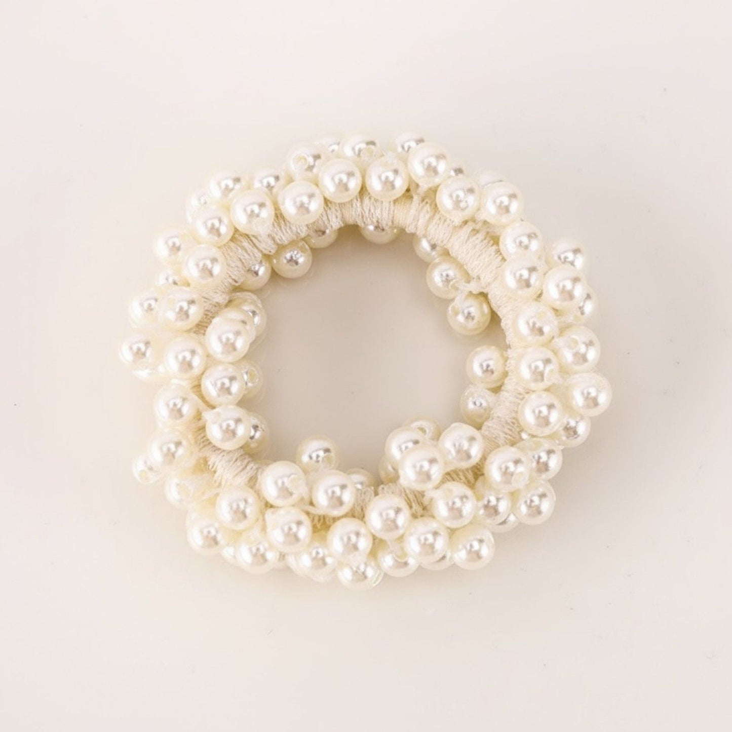 3pcs Elastic Hair Tie with Faux Pearl Bead Detailing and Stretchable Design