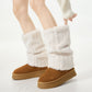 Plush Faux Fur Leg Warmers with Soft Textured Design and Cozy Stretch Fit for Layering Over Boots and Winter Outfits