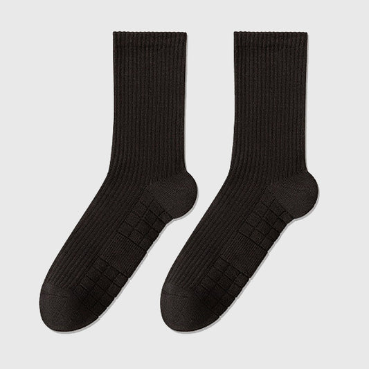 6pk Men's Crew Socks with Non - Slip Sole
