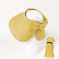 Women's Wide Brim Visor Hat with Bow Detail Adjustable Velcro Closure for Beach or Outdoor Protection