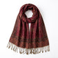 Paisley Pashmina Scarf with Fringe Trim 75*27.5 Inches
