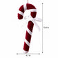 2ct Christmas Candy Cane Hanging Decorations with Bows Red Green and White