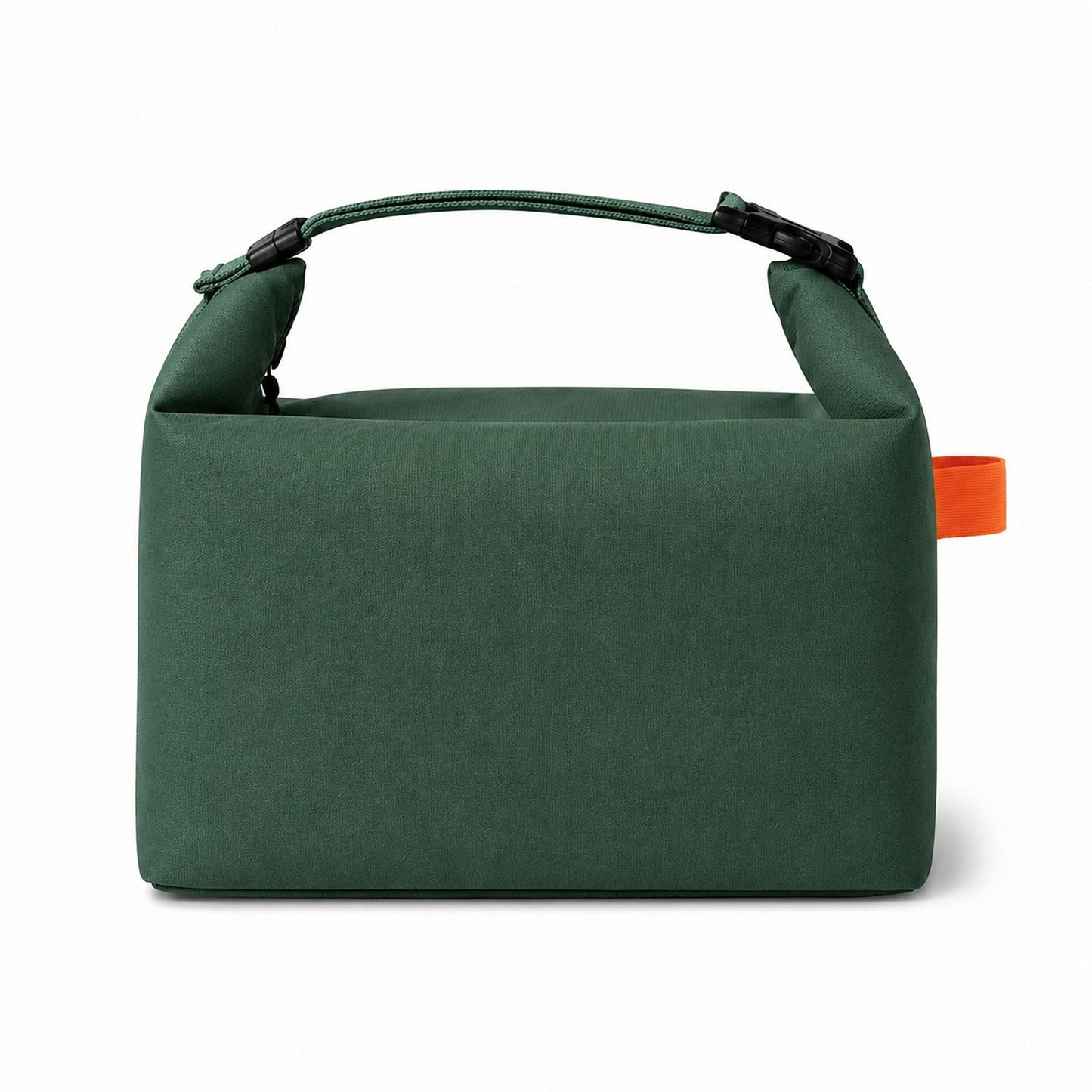 Insulated Roll Top Lunch Bag with Buckle Handle and Leak-Resistant Lining