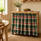 Handmade Farmhouse Floral Tie Top Cabinet Curtain Decor