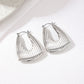 Women's Textured Geometric Hoop Earrings