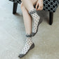 5pk Sheer Ankle Socks with Polka Dot Design