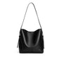 Bucket Shoulder Bag with Adjustable Strap and Interior Zipper Pouch