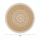 4 Piece Boho Round Placemat Set Woven Look Heat Resistant Table Mats for Dining Table