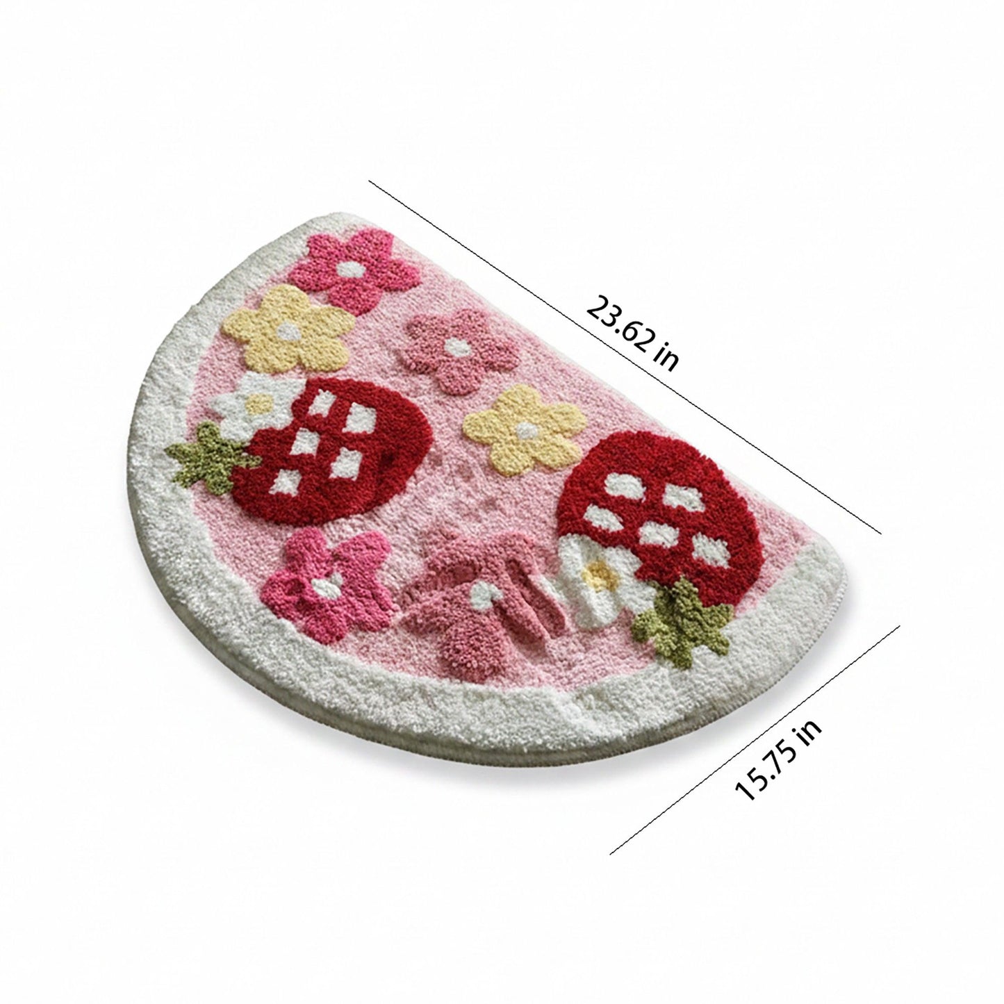 Tufted Floor Mat with Seashell and Starfish Design Non Slip Backing Soft Plush Decorative Entryway Rug