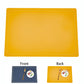 6 Piece Faux Leather Placemat Set Waterproof Heat Resistant Table Mats with Gold Trim Border