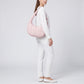 Quilted Hobo Shoulder Bag with Adjustable Strap and Side Pockets 10x4x6.5in