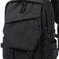 Large Laptop Backpack with Front Flap Pocket Buckle Straps Side Pockets and Padded Shoulder Straps