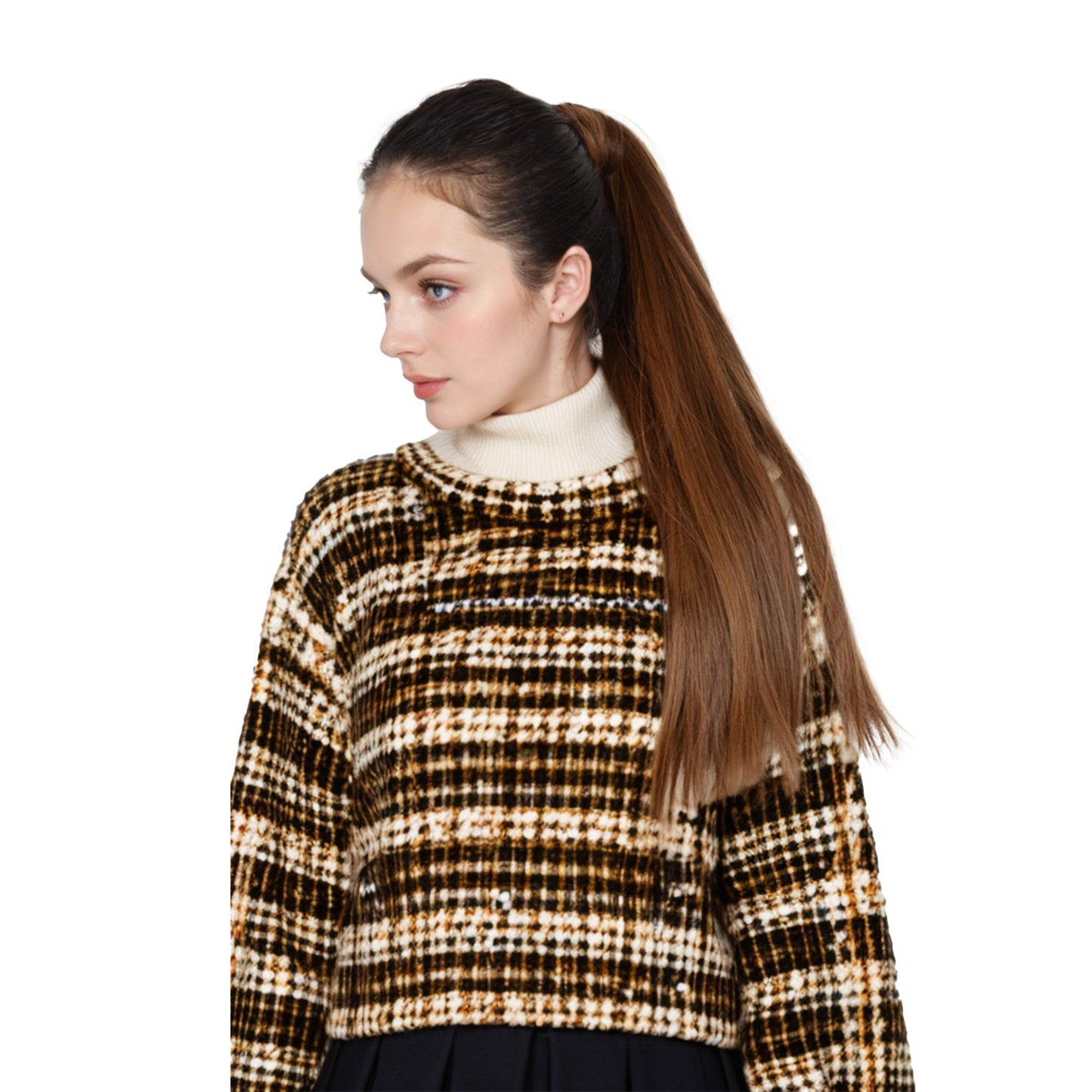 Straight Ponytail Extension - 24 Inch Long Straight Wrap Around Ponytail for Women Clip Ponytail Hair Extensions Synthetic