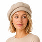Wool Blend Houndstooth Beret Hat Vintage Painter Cap for Fall Winter