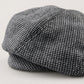 Wool Blend Houndstooth Beret Hat Vintage Painter Cap for Fall Winter