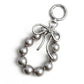 Beaded Bow Keychain with Round Bead Loop and Metal Clip Bag Charm