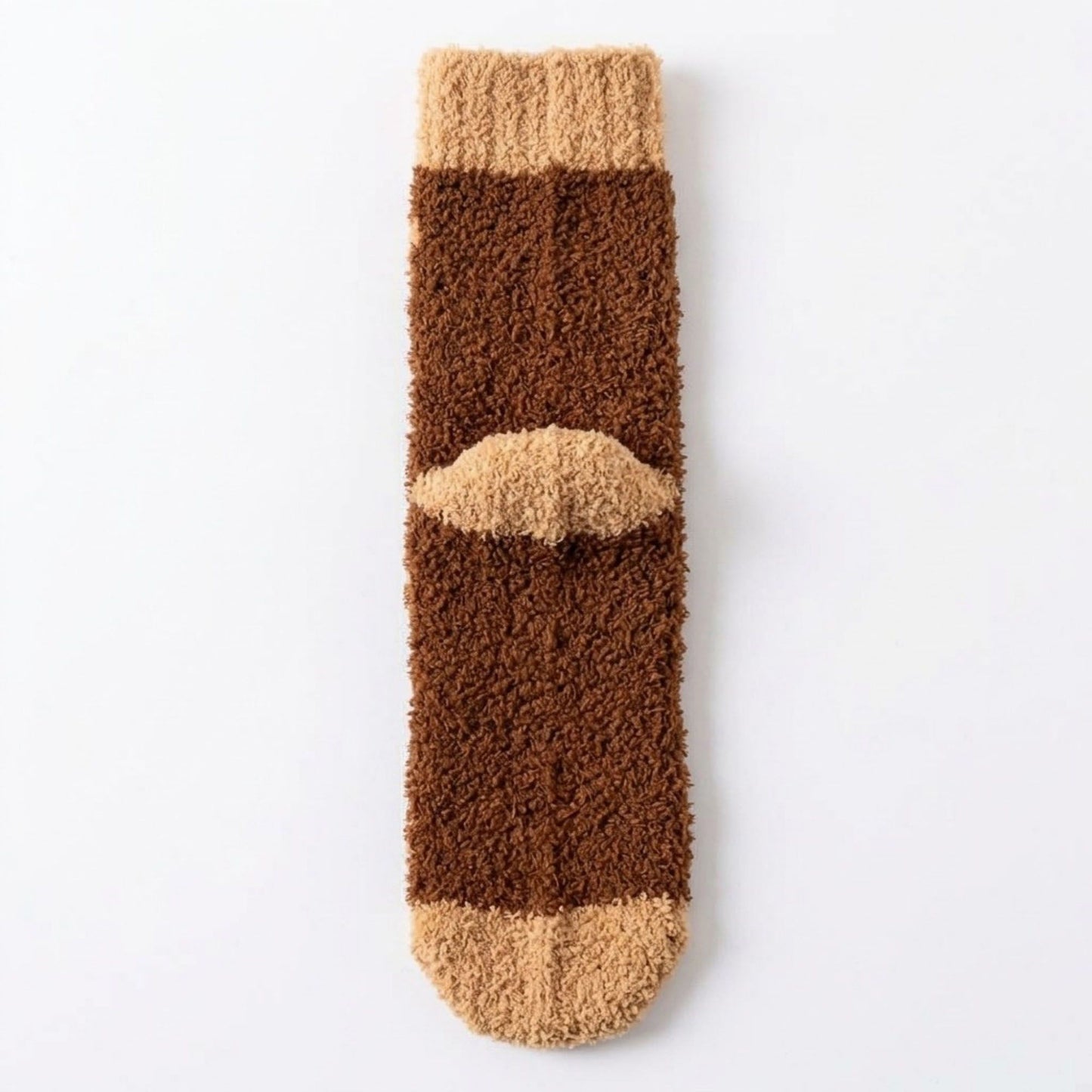 Fuzzy Pumpkin Crew Socks 2 Pair US 5-10.5