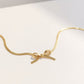 Bow Accent Chain Necklace Minimalist Ribbon Design Delicate Lightweight Jewelry