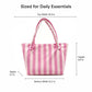 Striped Terry Cloth Tote Bag Roomy Beach and Travel Shoulder Carryall