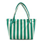 Striped Terry Cloth Tote Bag Roomy Beach and Travel Shoulder Carryall