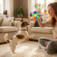 Colorful Woven Dog Ball Toy Durable Chew and Fetch Interactive Pet Toy