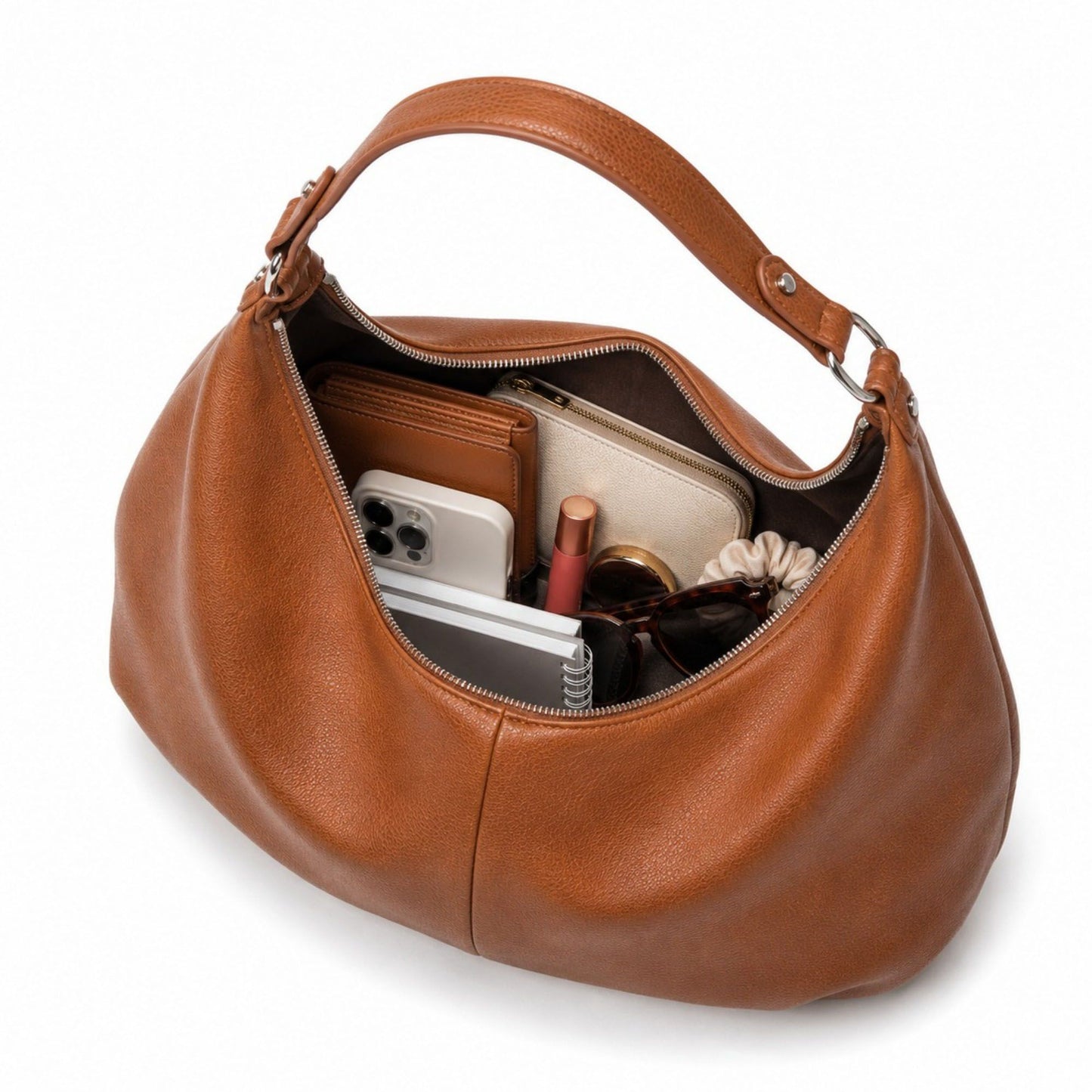 Oversized Slouchy Hobo Shoulder Bag with Adjustable Strap