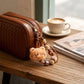 Cute Cartoon Animal Beaded Keychain Plush Toy Bag Charm Set