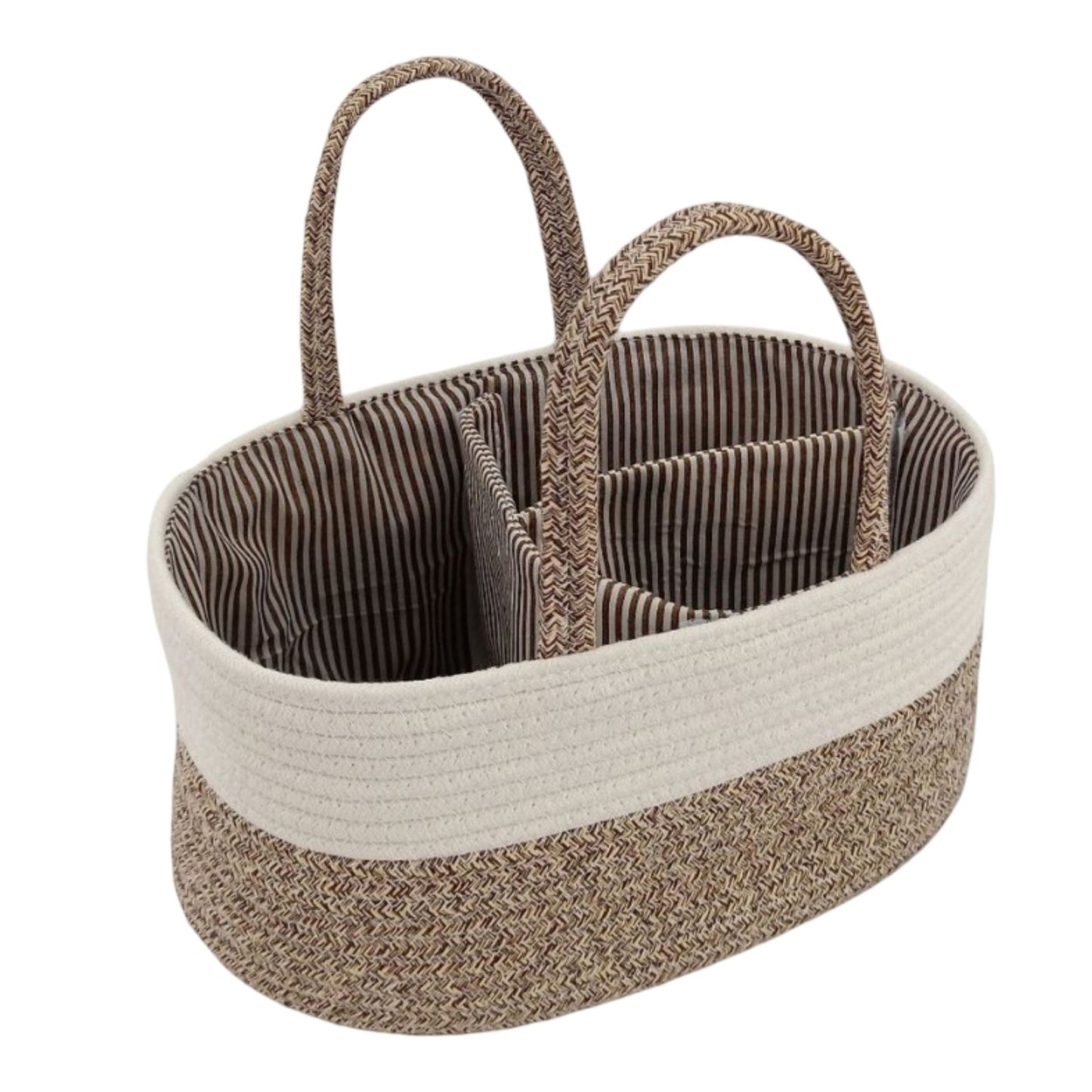 Woven Rope Storage Basket Organizer Bin and Divider Soft Cotton Basket for Closet Shelf Organization