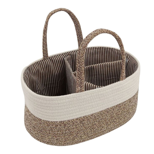 Woven Rope Storage Basket Organizer Bin and Divider Soft Cotton Basket for Closet Shelf Organization