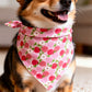Fruit Print Pet Bandana, Soft Cotton Citrus Pattern Scarf Bib for Small Medium Dogs Cats