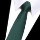 Men's Subtle Ribbed Texture Solid Tie Classic Necktie 57 Inch Length 3.1 Inch Width Formal Business Accessory