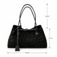 Leopard Print Shoulder Tote Bag with Magnetic Closure Buckle Detail and Tassel