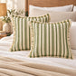 Striped Fringe Decorative Throw Pillow Cover Set of 2