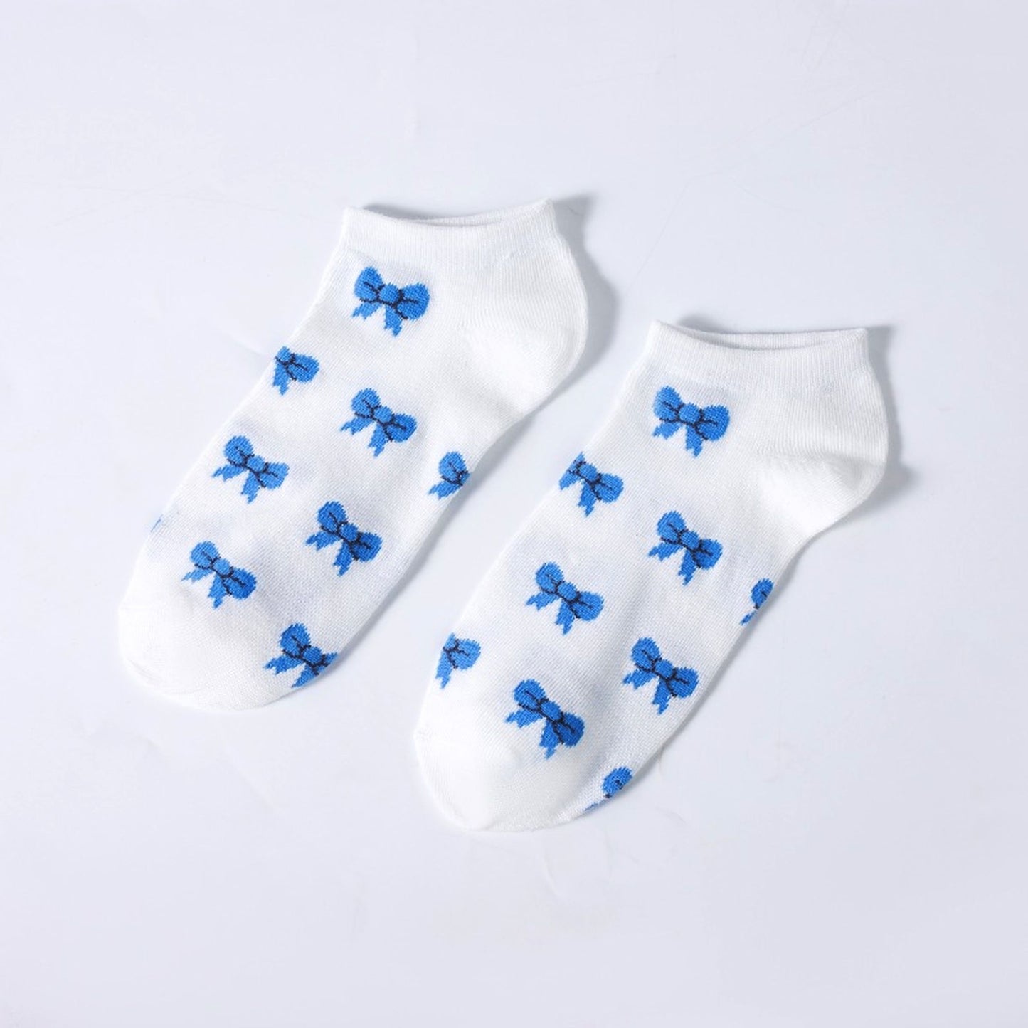 No - Show Socks with Bow Pattern for Casual 5Pk