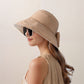 Wide Brim Bucket Hat Back Bow Detail for Sun Protection and Stylish Summer Looks
