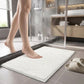 Chenille Bath Mat with Plush Pebble Texture and Non Slip Backing