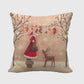 Vintage Winter Throw Comfortable Pillow Cover 18x18in
