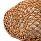 Wooden Beaded Tote Bag with Inner Pouch Handmade Open Weave Shoulder Handbag Lightweight Carryall