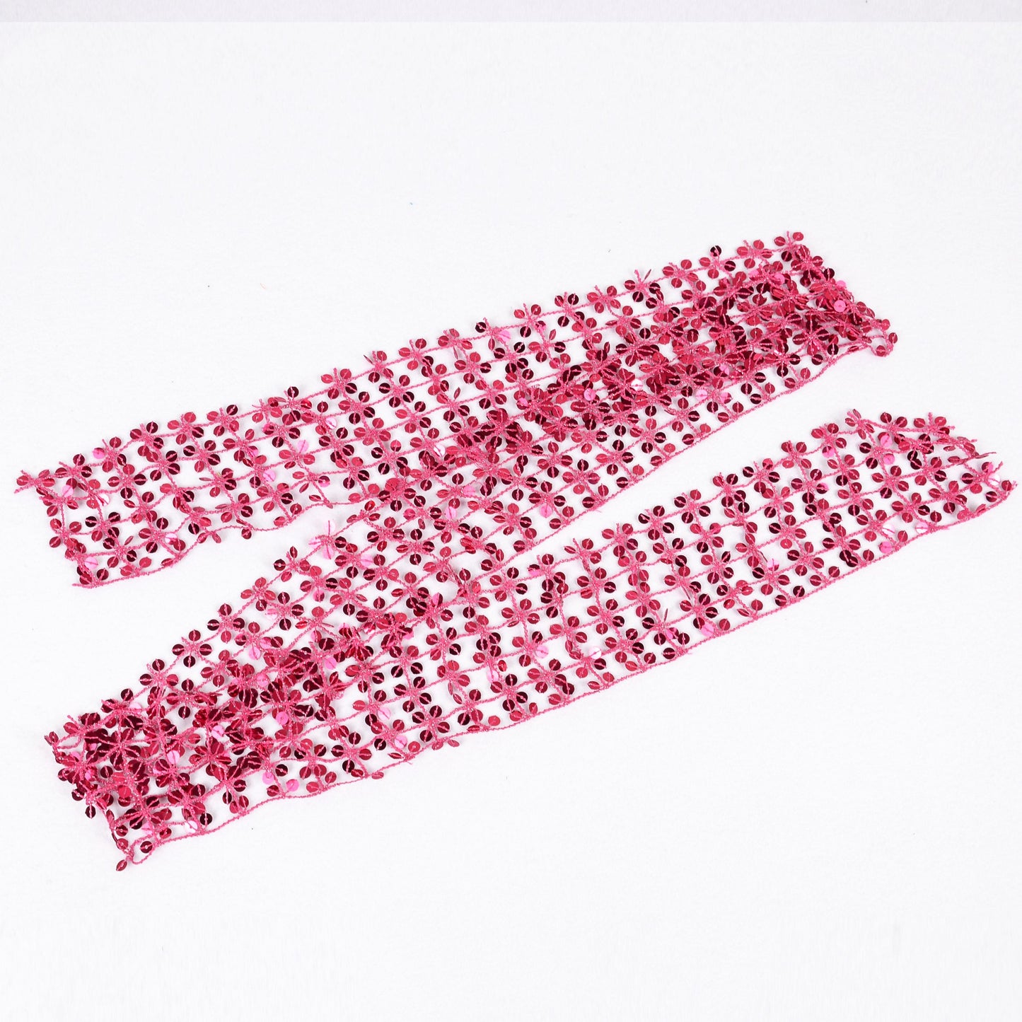 Sequin Floral Skinny Scarf Mesh Neck Wrap