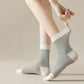 3 Pairs Women's Crew Socks in Cotton Blend Ribbed Cuff Assorted Stripes Dots Letter Graphic Print Design