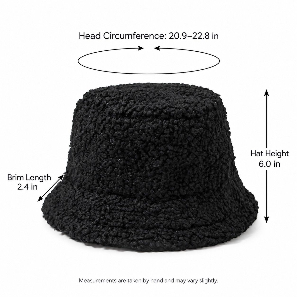 Textured Bucket Hat with Soft Polyester Fabric and Lined Interior